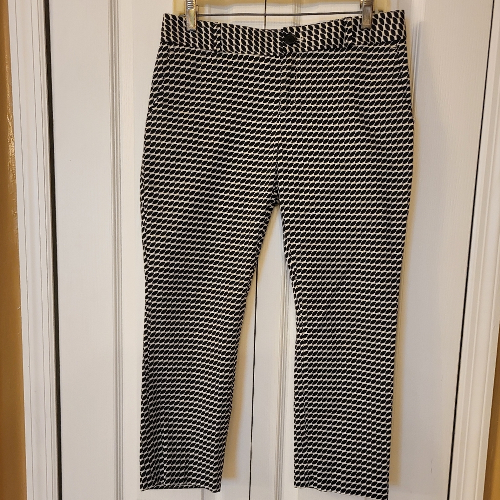 Black and White Patterned Pants By Banana Republic